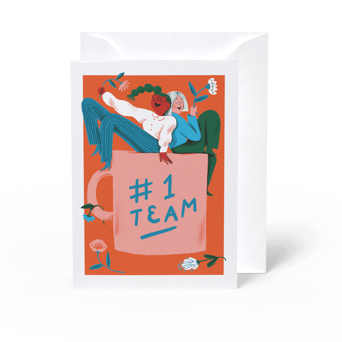 Grußkarten-Set "Team No.1" (transparent img)