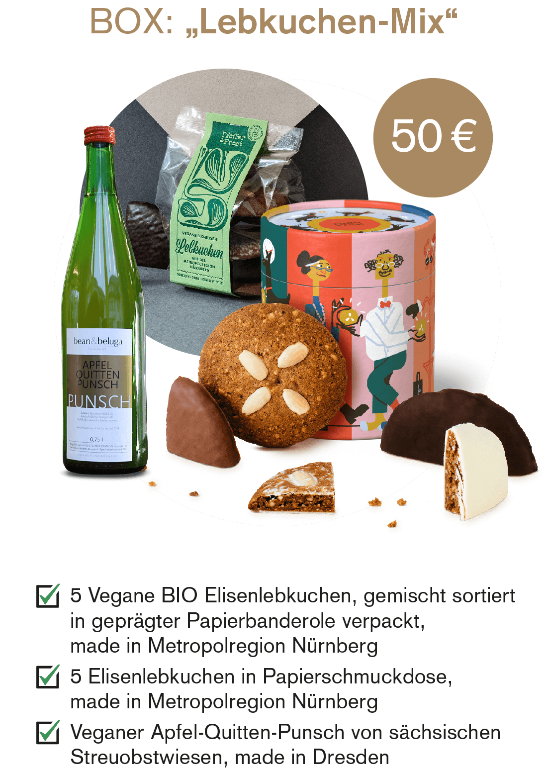 Weihnachts-Geschenkebox "Lebkuchenmix" für 50 Euro