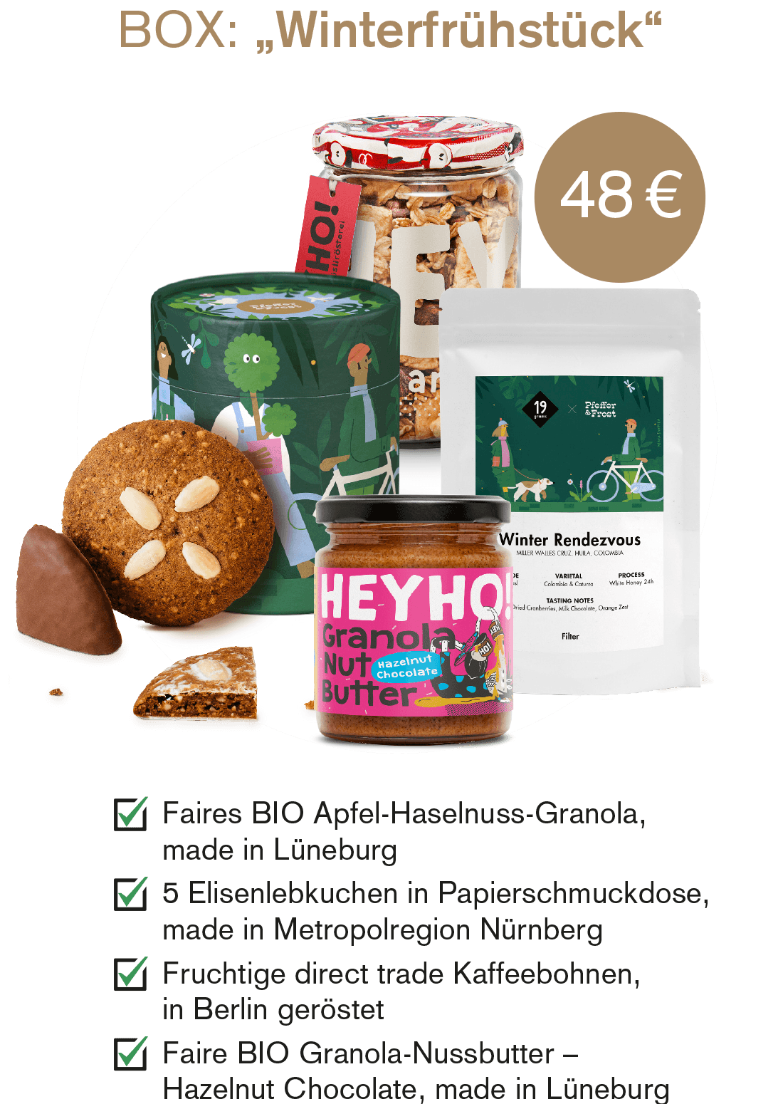 Weihnachts-Geschenkebox "Winterfrühstück" für 48 Euro