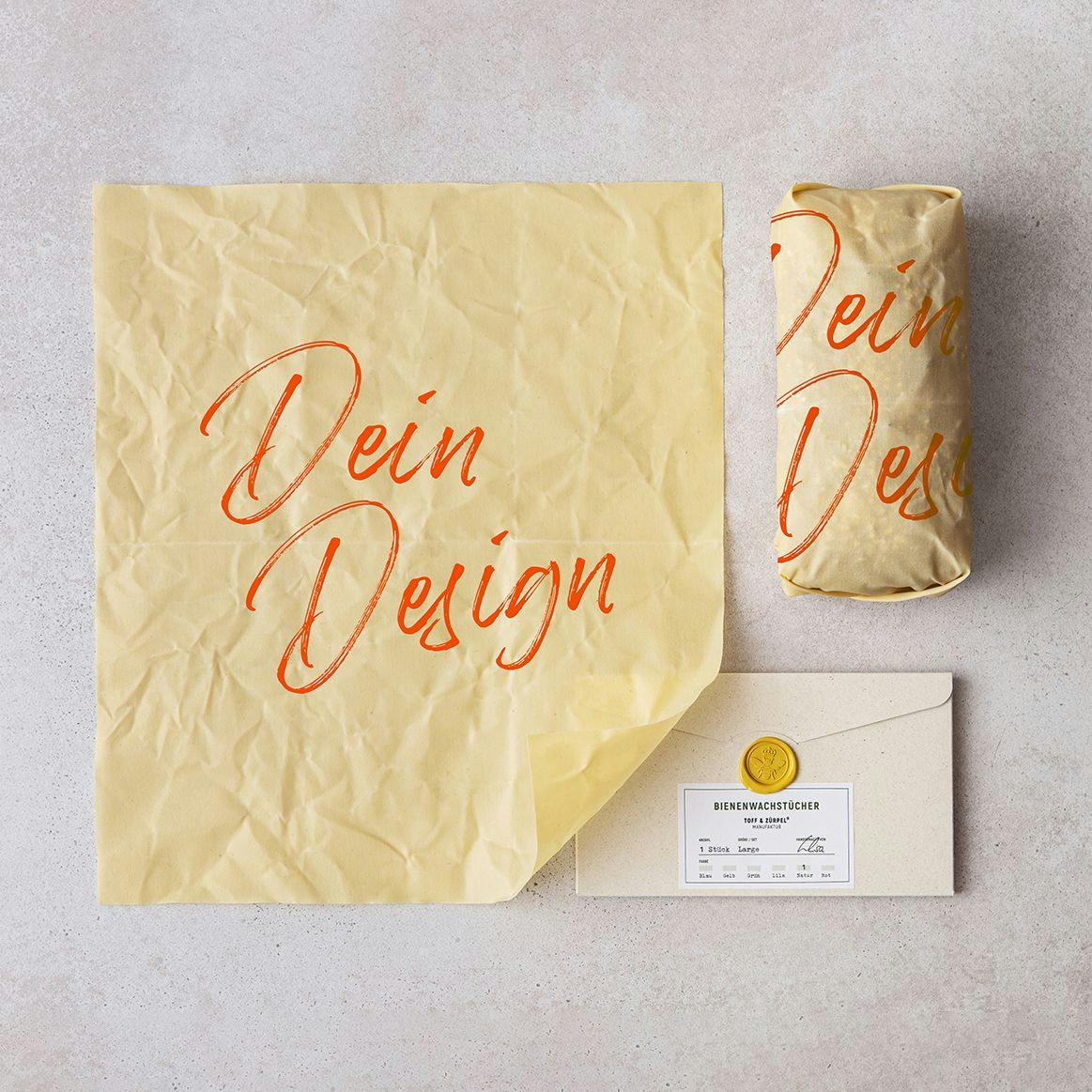 Sustainable beeswax wipe with your corporate design